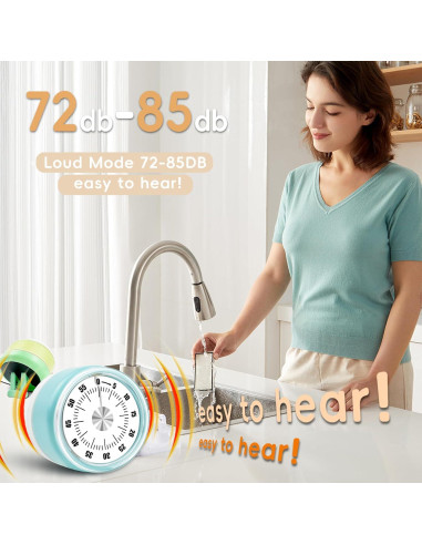 Temporizador de Cocina Mecánico Accoglie Azul 0-60 Minutos