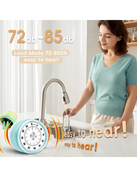 Temporizador de Cocina Mecánico Accoglie Azul 0-60 Minutos