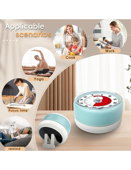 Temporizador de Cocina Mecánico Accoglie Azul 0-60 Minutos