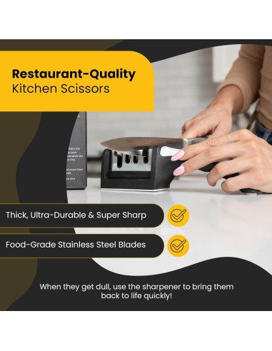 Set de Tijeras de Cocina TopShelf Kitchenware - 4 Piezas de Acero Inoxidable