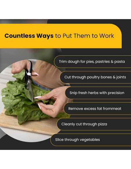 Set de Tijeras de Cocina TopShelf Kitchenware - 4 Piezas de Acero Inoxidable