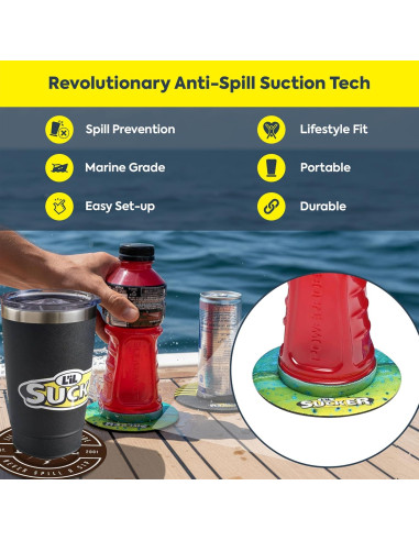 Soporte de Ventosa L'il Sucker OG - Paquete de 4 para Bebidas