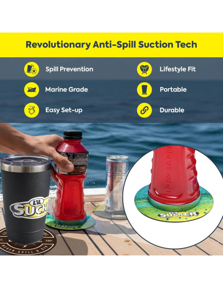 Soporte de Ventosa L'il Sucker OG - Paquete de 4 para Bebidas
