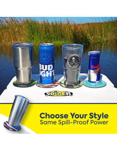 Soporte de Ventosa L'il Sucker OG - Paquete de 4 para Bebidas