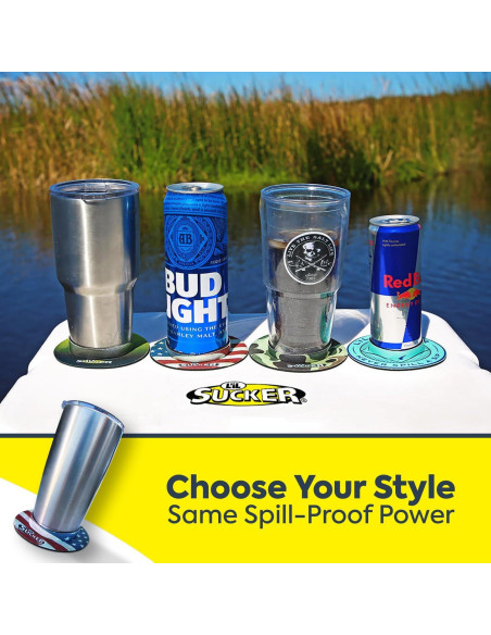 Soporte de Ventosa L'il Sucker OG - Paquete de 4 para Bebidas
