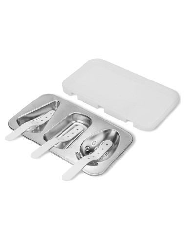 Molde de Paletas de Acero Inoxidable Adorila 150 ml Reutilizable