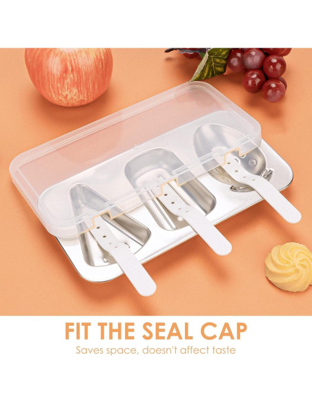 Molde de Paletas de Acero Inoxidable Adorila 150 ml Reutilizable