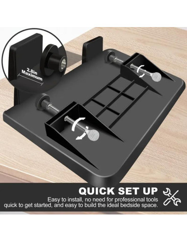 Estante de Cama RealExist Negro 43.2x29.5cm Soporta 15.9kg