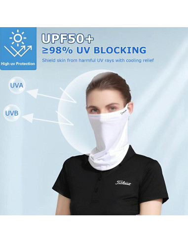 Mascarilla UPF 50+ Vanolu - Gaiter de Seda Fría Unisex