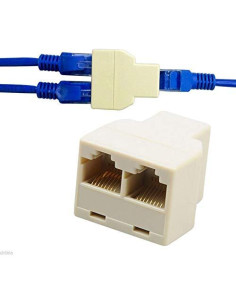 Adaptador Divisor RJ45 VizGiz 1 a 2 Puertos CAT 5/6 2