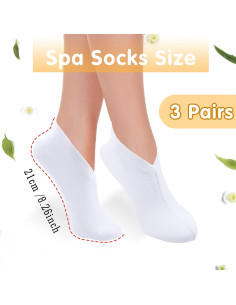 3 Pares Calcetines Hidratantes Algodón para Pies Secos 2