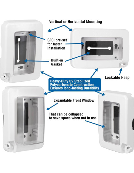 Cubierta Impermeable Intermatic WP6000W para Salidas Exteriores