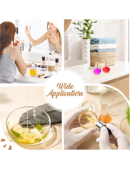 30 Botellas de Vidrio 8ml con Rodillo Mirrline para Aceites