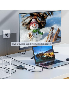 Divisor Ethernet Gigabit LIEZHUA 1 a 2 RJ45 1000Mbps 2