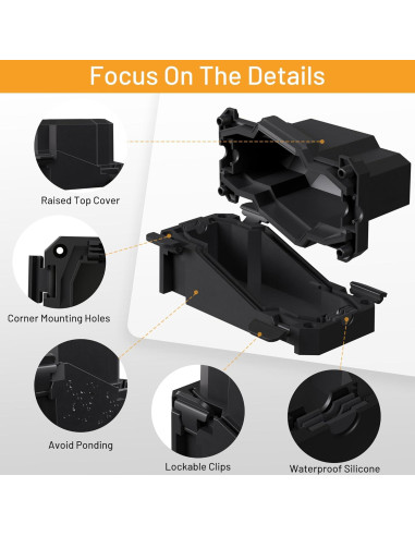 Caja de Conexión Eléctrica Exterior IP66 CFMASTER Negra