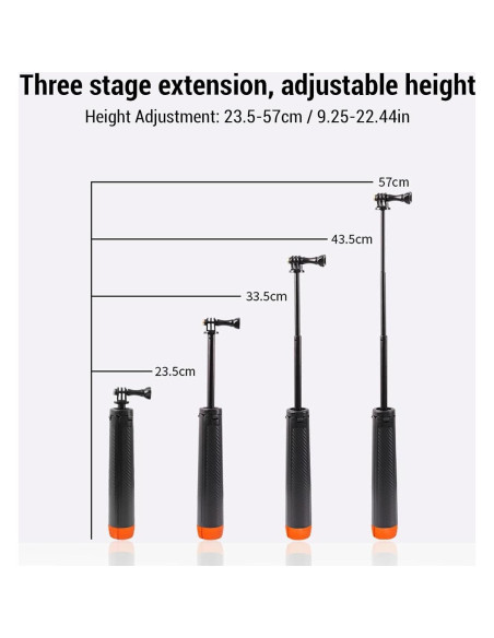 Trípode Selfie Flotante 4 en 1 Yunseity para Cámaras de Acción