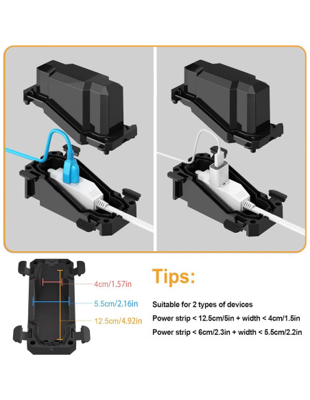 Caja de Conexión Eléctrica Exterior IP66 CFMASTER Negra