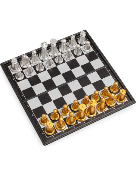 Juego de Ajedrez Magnético de Viaje Mini 12.8 cm - Plegable
