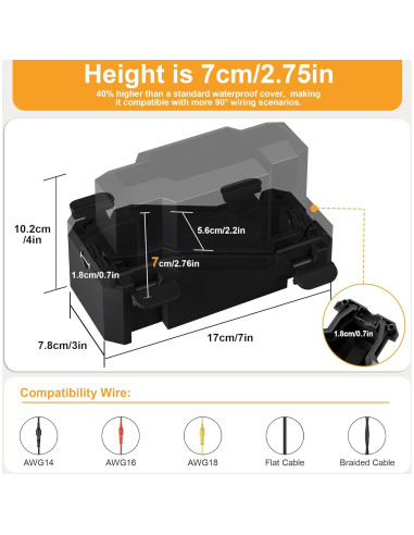 Caja de Conexión Eléctrica Exterior IP66 CFMASTER Negra