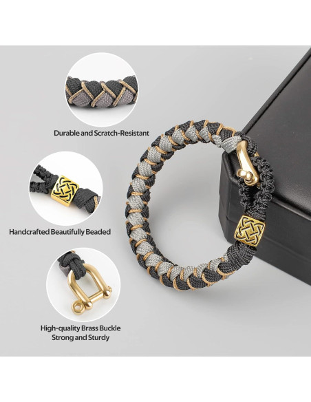 Pulsera de Paracord Unisex de Alta Calidad - Tamaño XL