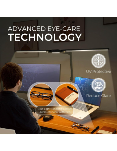 Lámpara de Escritorio LED The Housery, 94.9cm, Anti Fatiga Ocular