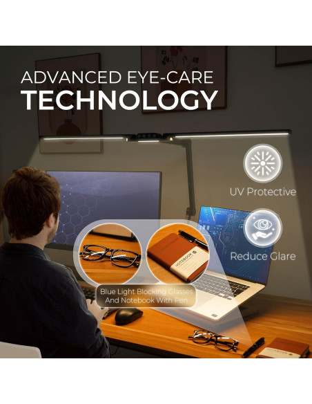 Lámpara de Escritorio LED The Housery, 94.9cm, Anti Fatiga Ocular