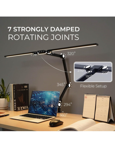 Lámpara de Escritorio LED The Housery, 94.9cm, Anti Fatiga Ocular