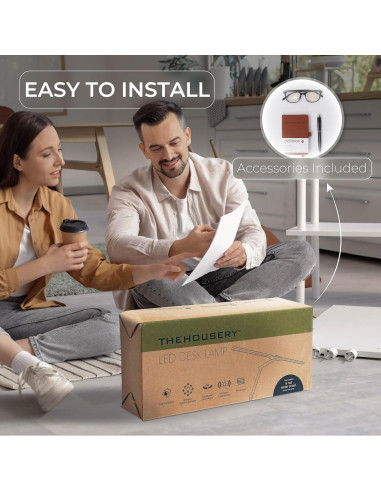 Lámpara de Escritorio LED The Housery, 94.9cm, Anti Fatiga Ocular