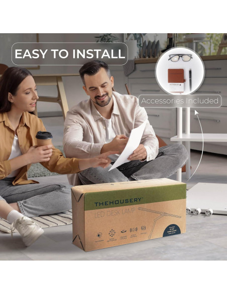 Lámpara de Escritorio LED The Housery, 94.9cm, Anti Fatiga Ocular