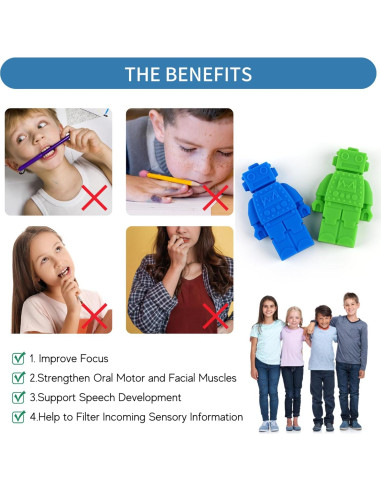 Toppers de Lápiz Sensoriales Kalovin - 5 Piezas de Silicona