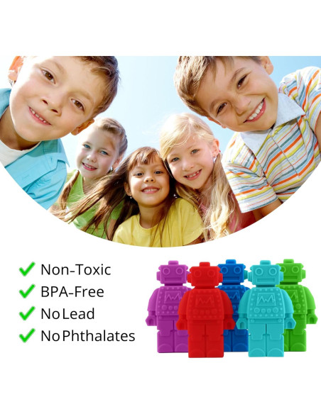 Toppers de Lápiz Sensoriales Kalovin - 5 Piezas de Silicona