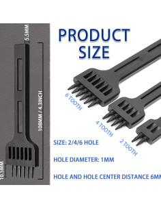 Juego de Herramientas de Perforación JONMON 3 Piezas 2/4/6mm 2
