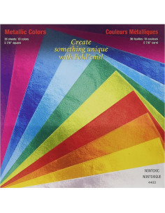 Papel de Origami Metálico Yasutomo 36 Hojas 14.9 cm 2