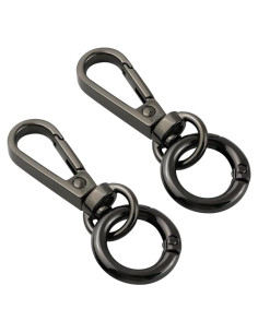 Ganchos giratorios TANJUN con anillos para llaves - 2 piezas