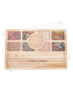 Tabla de Bead de Madera Benecreat con Tapa Acrílica 30x20cm