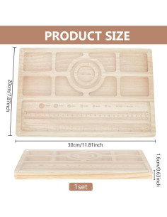 Tabla de Bead de Madera Benecreat con Tapa Acrílica 30x20cm 2