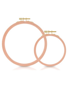 Aros de Bordado de Madera de Haya 4" y 6" - 2 Pcs