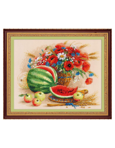 Kit de Bordado a Mano RIOLIS 100/060 - Naturaleza Muerta 50x40cm