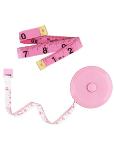 Cinta Métrica Retráctil GDMINLO 2 Piezas 152.4 cm Rosa