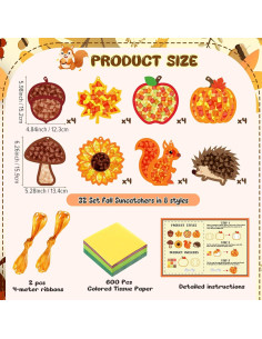 Kit de Manualidades Otoñales Funrous 32 Piezas con Papel de Seda 2