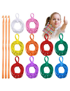 Bucles de Tejido KINMAD 192 Piezas Algodón 11 cm Multicolor