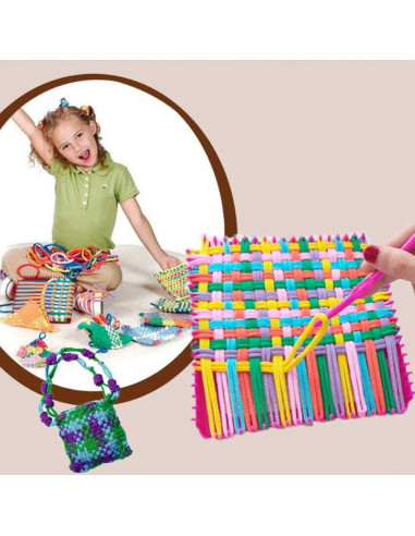 Bucles de Tejido KINMAD 192 Piezas Algodón 11 cm Multicolor