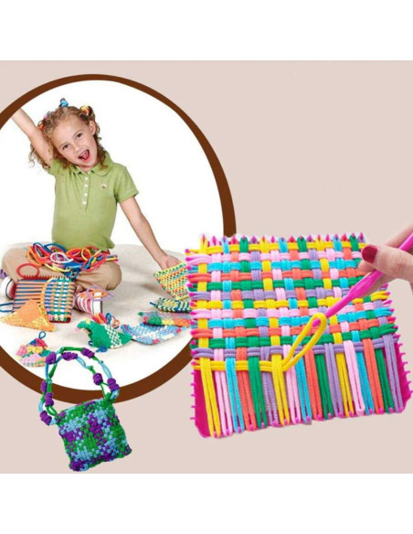 Bucles de Tejido KINMAD 192 Piezas Algodón 11 cm Multicolor