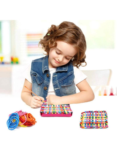 Bucles de Tejido KINMAD 192 Piezas Algodón 11 cm Multicolor