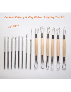 Kit de Herramientas de Escultura de Arcilla Artzuvs 14 Piezas 2
