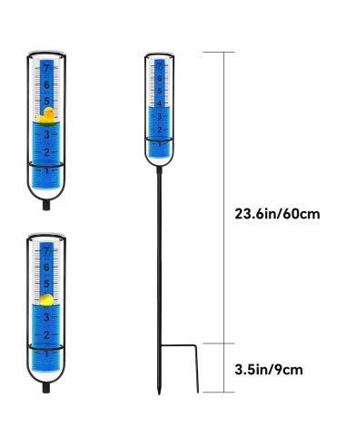 Pluviometro Exterior Cracrab con Pato Flotante 69 cm