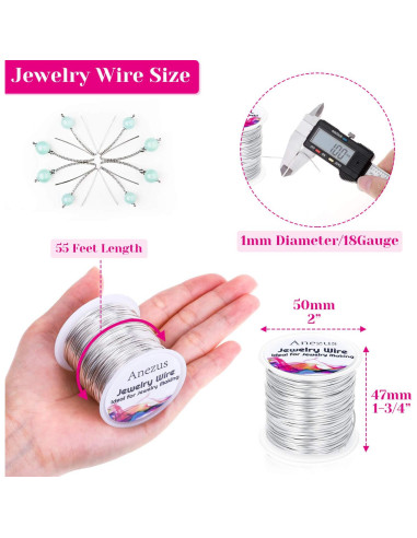 Hilo de Manualidades Anezus - Cobre Resistente a la Oxidación 1mm 17m