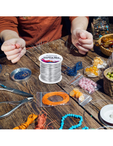 Hilo de Manualidades Anezus - Cobre Resistente a la Oxidación 1mm 17m