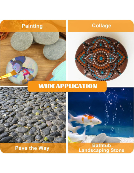 20 Pcs Piedras de Río Pintables LANIAKEA 7.6-12.7 cm