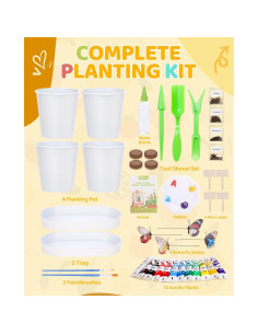 Conjunto de Jardinería para Niños YAUNGEL con 4 Macetas 2